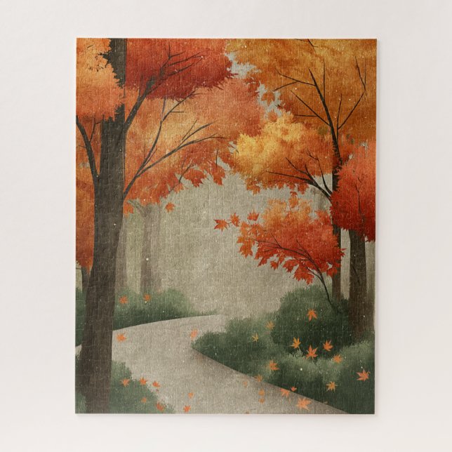 Quebra-cabeça Folhas de outono do outono (Vertical)