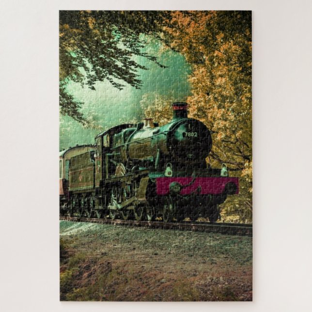 Quebra-cabeça Folhas de queda da locomotiva da locomotiva do com (Vertical)