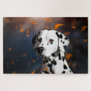 Quebra-cabeça Folhas de Retrato de Animais de Cão Dalmama