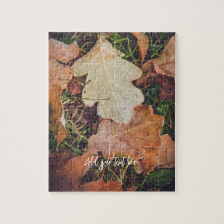 Quebra-cabeça Folhas marrons congeladas