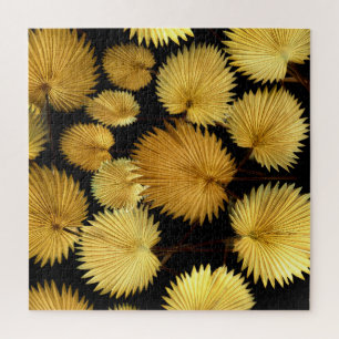 Quebra-cabeça Folhas tropicais de ouro: Elegância de Licuala