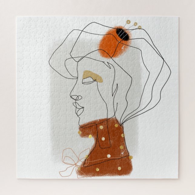 Quebra-cabeça Folhas Tropicais, Design de padrão sem costura. (Vertical)