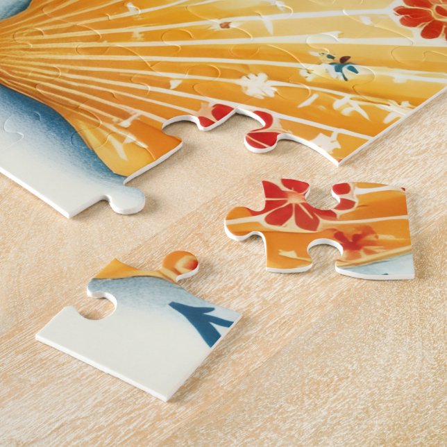 Quebra-cabeça Folk Art  Seashell Puzzle (Lateral)