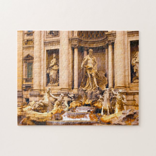Quebra-cabeça Fonte de Trevi Roma. (Horizontal)
