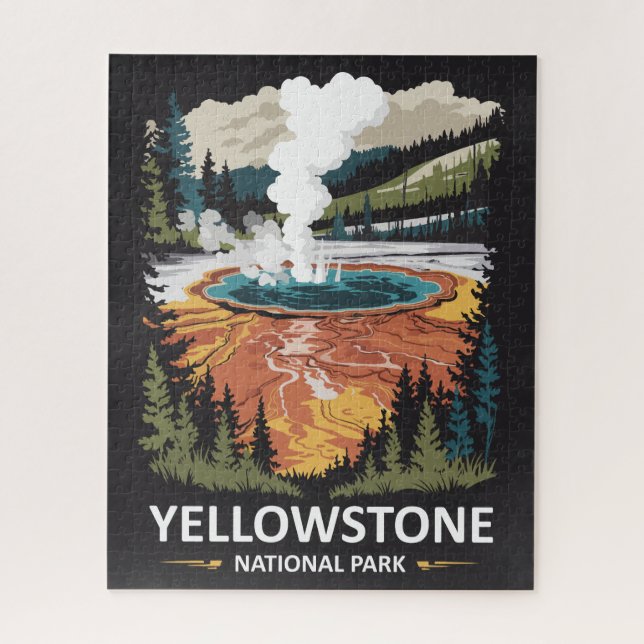 Quebra-cabeça Fonte Termal do Parque Nacional de Yellowstone (Vertical)