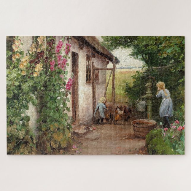 Quebra-cabeça Fora da fazenda - H.A. Brendekilde (Horizontal)