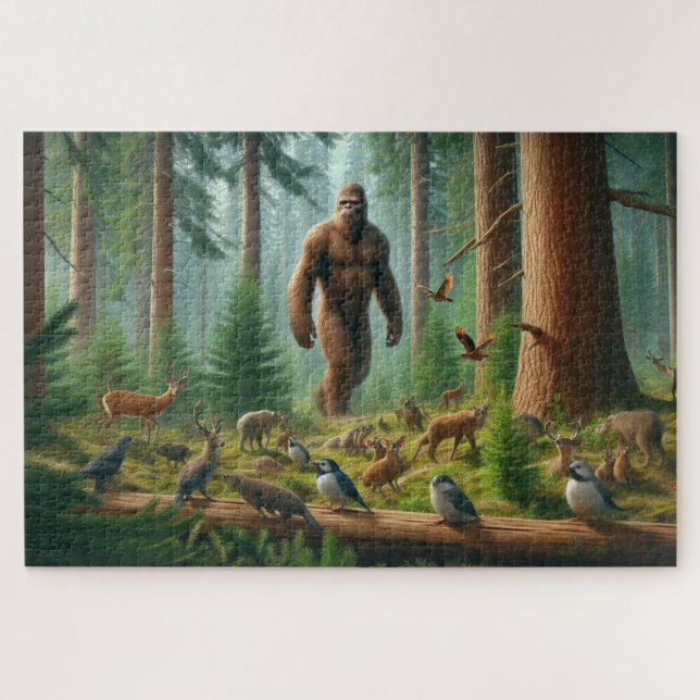 Quebra-cabeça Forest Guardian, Bigfoot, Wildlife (Horizontal)