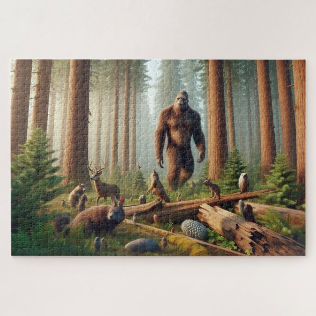 Quebra-cabeça Forest Guardian, Bigfoot, Wildlife (Horizontal)