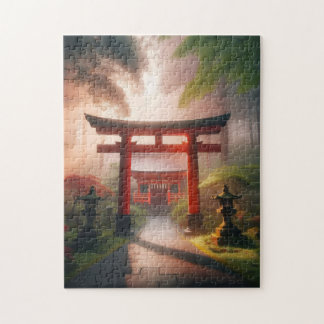 Quebra-cabeça Forest Shrine Gate – Zen Landscape Puzzle