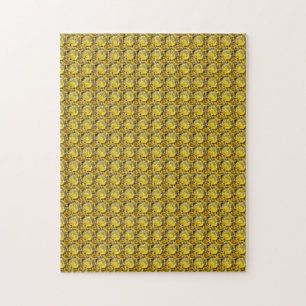 Quebra-cabeça Forma do rico Gemstone Art Amarelo