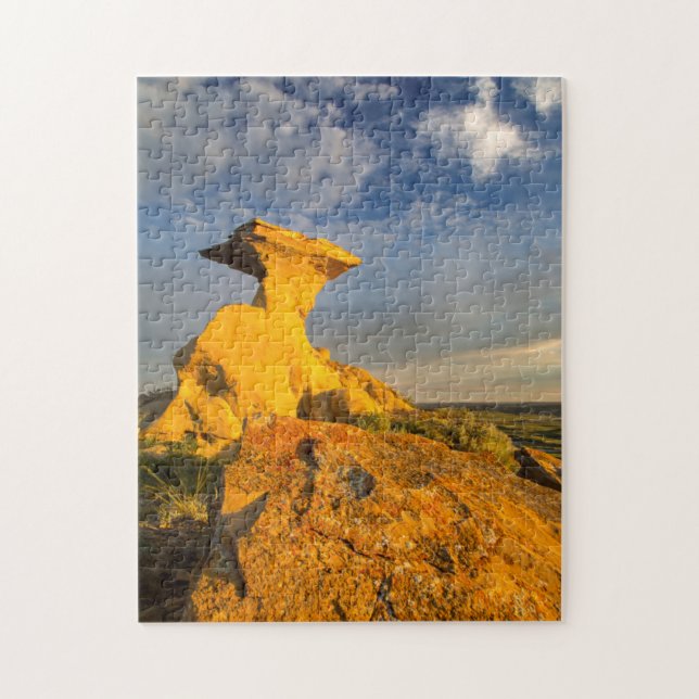 Quebra-cabeça Formação Esculturada das Badlands em Grama Curta (Vertical)
