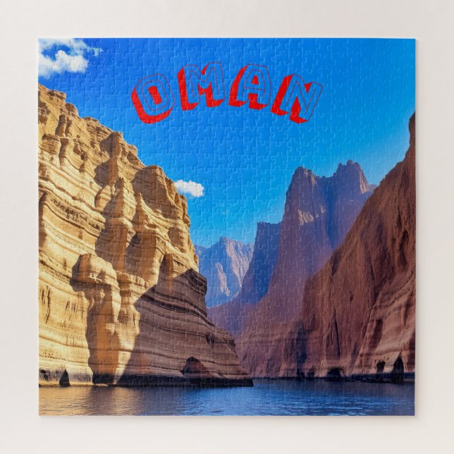 Quebra-cabeça Formação impressionante de rocha Omani, em tom de  (Vertical)