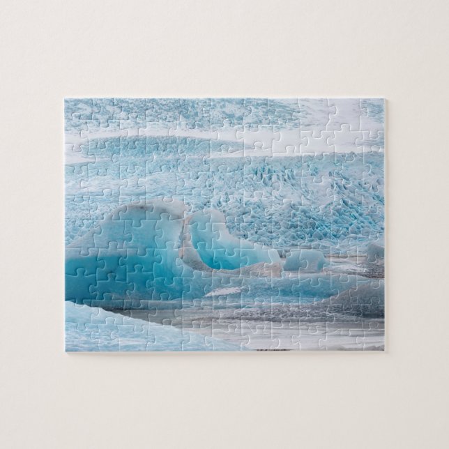 Quebra-cabeça Formações de gelo glacial azul, horizontais (Horizontal)