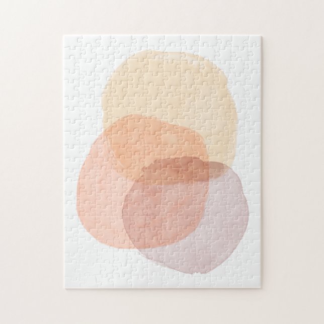 Quebra-cabeça Formas de Aquarela de Pastel Abstrato minimalista (Vertical)