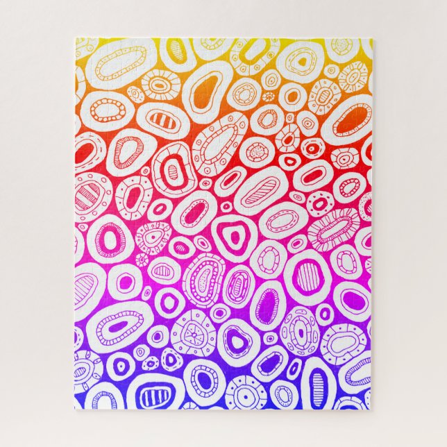 Quebra-cabeça Formas de Cor Blobby de Arte Abstrata Difícil (Vertical)