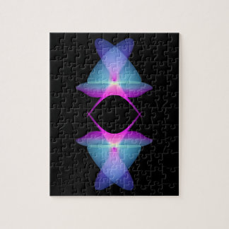 Quebra-cabeça formas de gradiente no padrão futurista preto| |