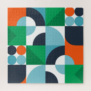Quebra-cabeça formas e formas simples abstrato