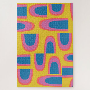 Quebra-cabeça Formas Geométricas Abstrato Quirky em Amarelo Bril