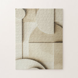 Quebra-cabeça Formas geométricas em 3D com espaço de texto