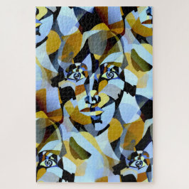 Quebra-cabeça Formas Geométricas Figurativas de Cubismo abstrato