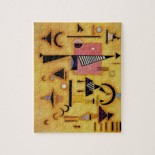 Quebra-cabeça Formas Geométricas Rosa-Decisivas Abstrato de Kand (Vertical)