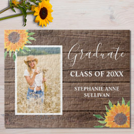 Quebra-cabeça Formatação Rústica de Madeira Sunflower