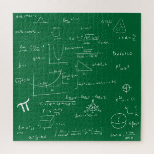 Quebra-cabeça Fórmulas e Equações Matemáticas Verdes
