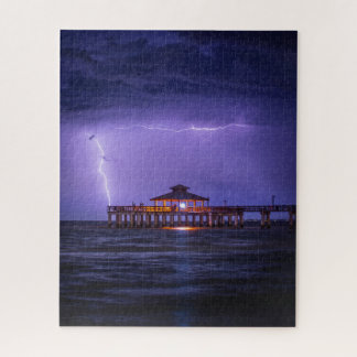 Quebra-cabeça Fort Myers Pier Lightning