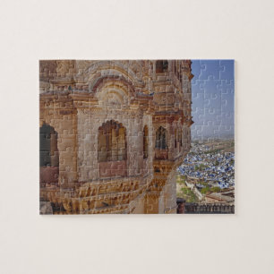 Quebra-cabeça Forte de Mehrangarh pairando sobre Jodhpur, O Azul