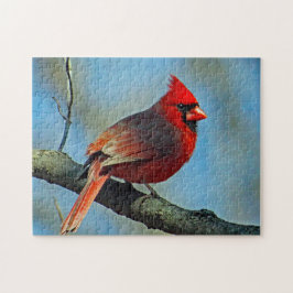 Quebra-cabeça Foto bonito do Cardinal Vermelho