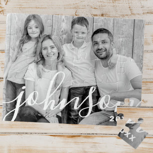 Quebra-cabeça Foto da família de scripts simples e modernos