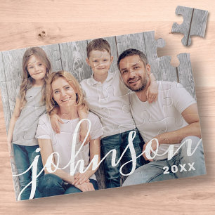 Quebra-cabeça Foto da família de scripts simples e modernos