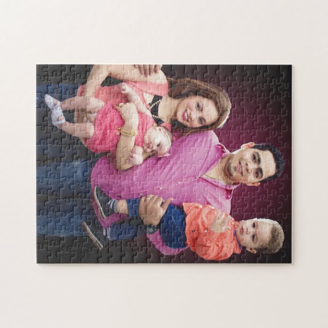 Quebra-cabeça Foto da família personalizada (Horizontal)