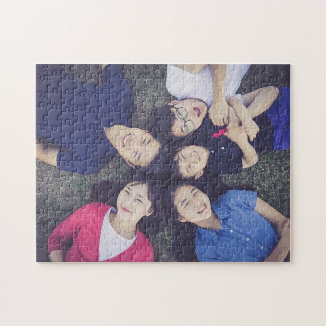Quebra-cabeça Foto da família personalizada (Horizontal)