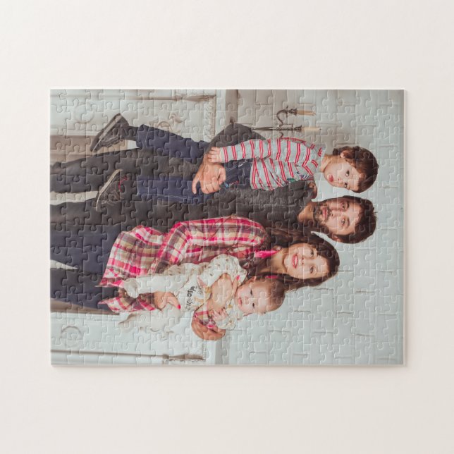 Quebra-cabeça Foto da família personalizada (Horizontal)