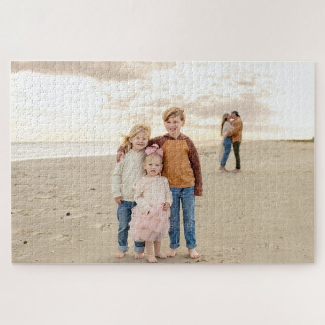 Quebra-cabeça Foto da Família Personalizada (Horizontal)