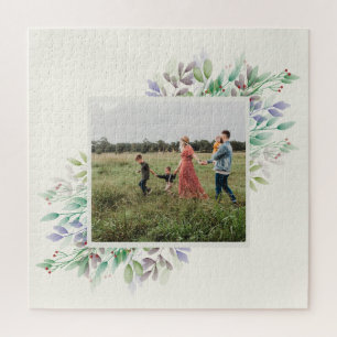 Quebra-cabeça Foto da família Winter Watercolor Florals Personal