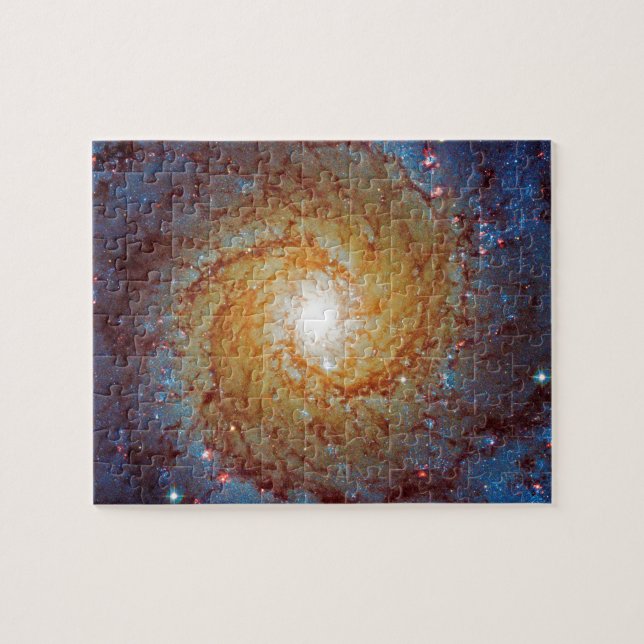 Quebra-cabeça Foto da Galáxia Espiral Messier 74 no Espaço Exter (Horizontal)