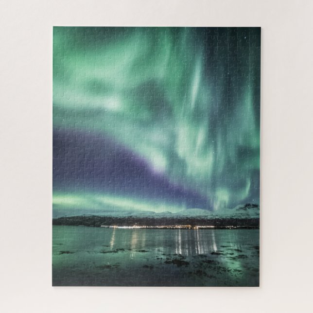 Quebra-cabeça Foto da natureza da luz do norte (Vertical)