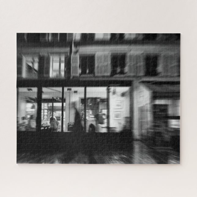 Quebra-cabeça Foto da noite parisiense moderna e legal (Horizontal)