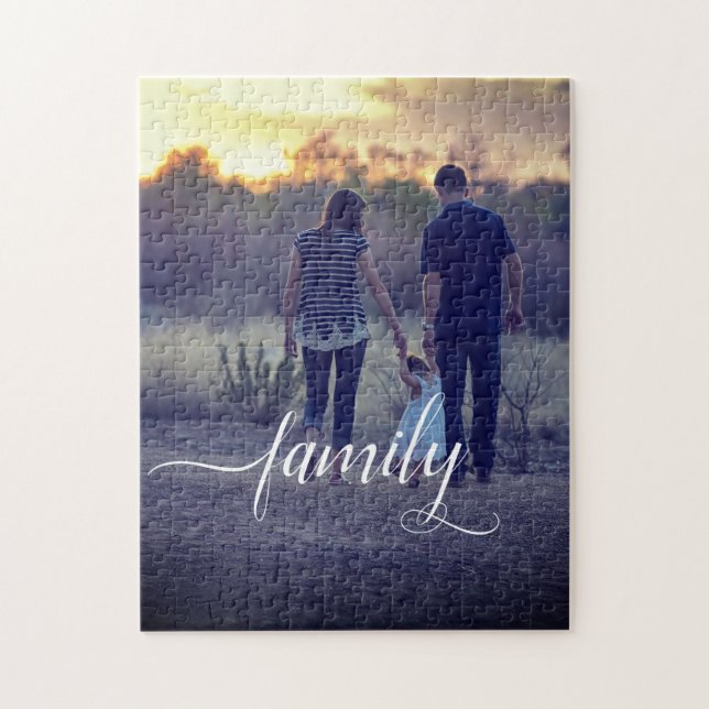 Quebra-cabeça Foto da Nova Família de Bebês Moderna (Vertical)