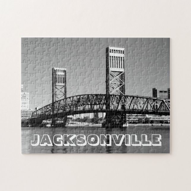 Quebra-cabeça Foto da Ponte Preta e Branca de Jacksonville Flori (Horizontal)