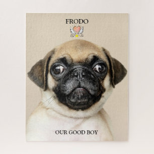 Quebra-cabeça Foto de Cão Personalizado Natal Nosso Bom Rapaz