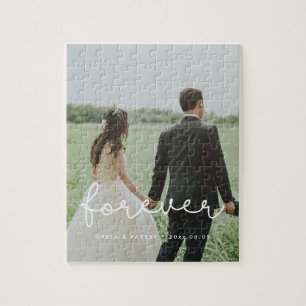 Quebra-cabeça Foto de casamento branco para sempre