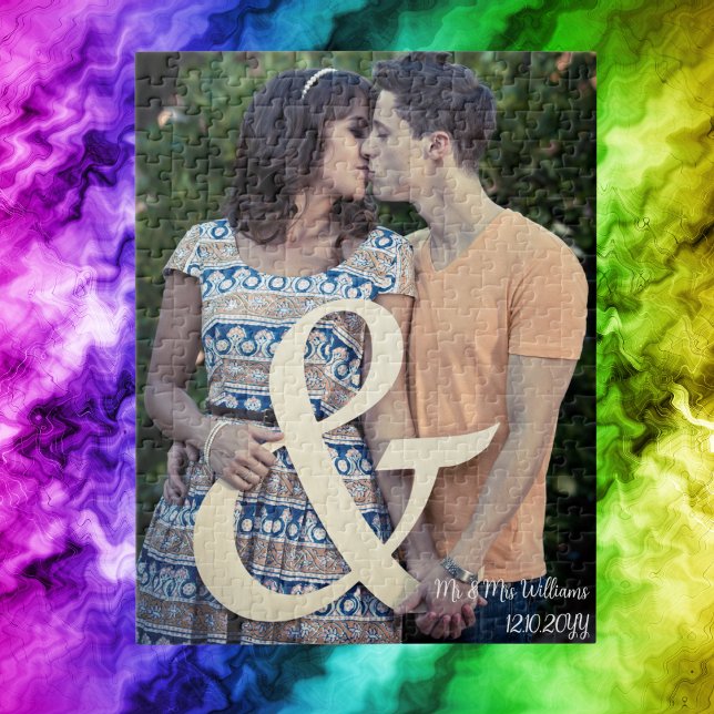 Quebra-cabeça Foto De Casamento Do Noivado Do casal, Presente Pe (Criador carregado)