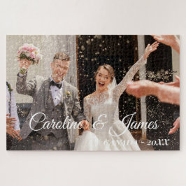 Quebra-cabeça Foto de casamento moderna simples