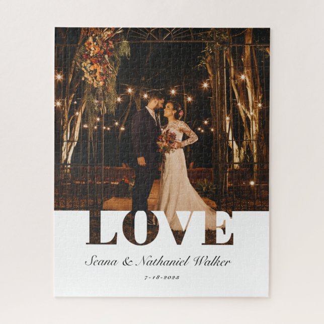 Quebra-cabeça Foto de Casamento para Newlyweds Keepsa (Vertical)