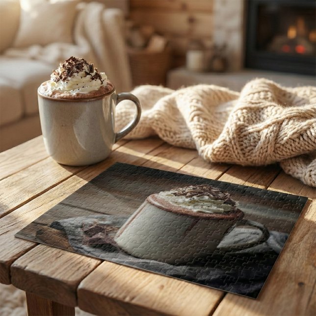 Quebra-cabeça Foto de Chantilly de Chocolate Quente Aconchegante (Criador carregado)