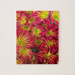 Quebra-cabeça Foto de crisântemos vermelho e amarelo