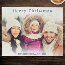 Foto de Família Férias de Inverno Moderno Feliz Na